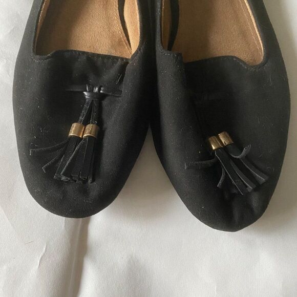 Basic Edition black with tassels ballerina flats - Picture 4 of 10